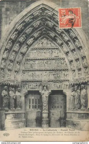 A5862 France Reims La Cathedrale Portail Nord