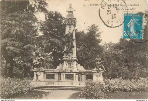 A5862 France Roubaix Monument Gustave Nadaud