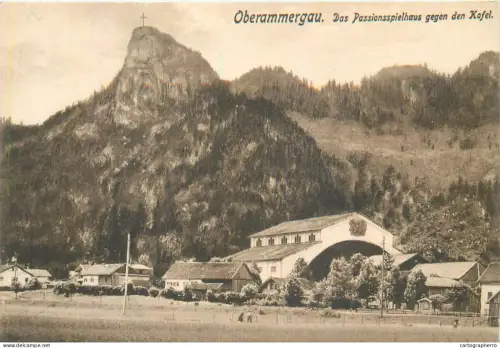 A5861 Germany Oberammergau das Passionspielhaus gegen Kofel