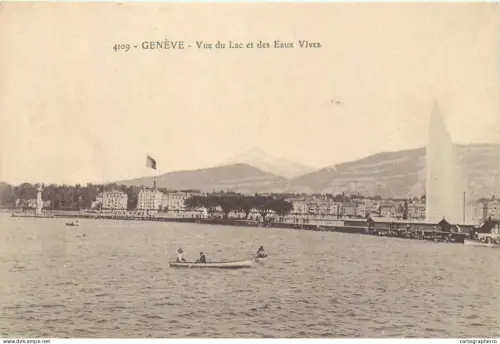 A5861 Switzerland Geneve vue du Lac et des Eaux Vives