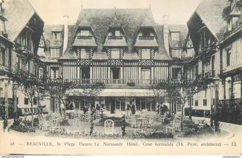 A5861 France Beauville La Plage Fleurie Le Normandy Hotel Cour Normande