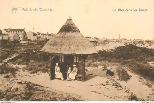 A5861 Belgium Middelkerke Westende - un abri dans les dunes