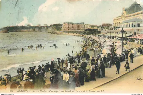 A5861 France Biarritz Le Casino Municipal, Hotel Palais et le Phare