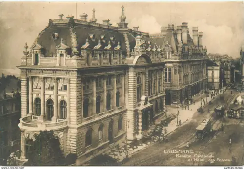 A5861 Switzerland Lausanne Banque Cantonale et Hotel des Postes