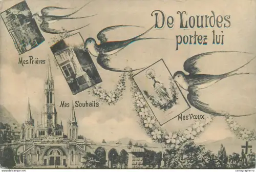 A5861 France Lourdes CPA souvenir