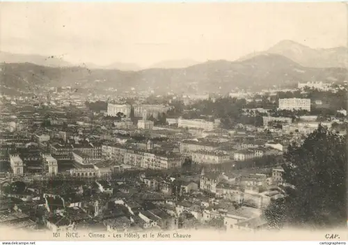 A5861 France Nice Cinnez Les Hotels et le Mont Chauve vue generale