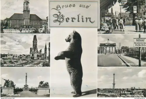 A5860 Germany Gruss aus Berlin souvenir multi view