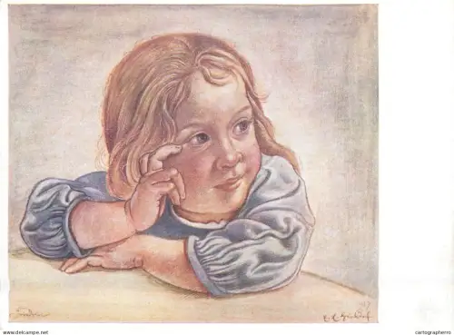 A5472 Fine art painting postcard Emil Heinsdorff Friedrun