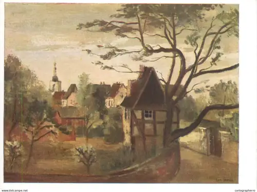 A5472 Fine art painting postcard Josef Horn Houses in Soet