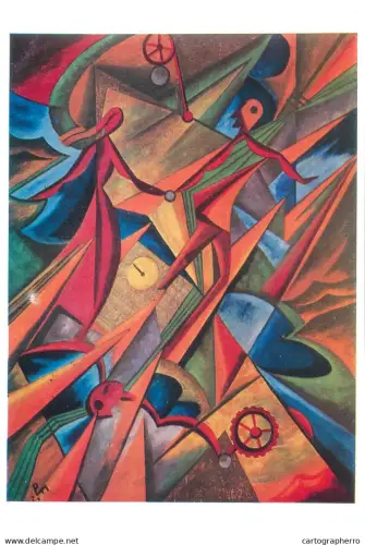 A5472 Fine art painting postcard Paul Fuirmann Technocracy