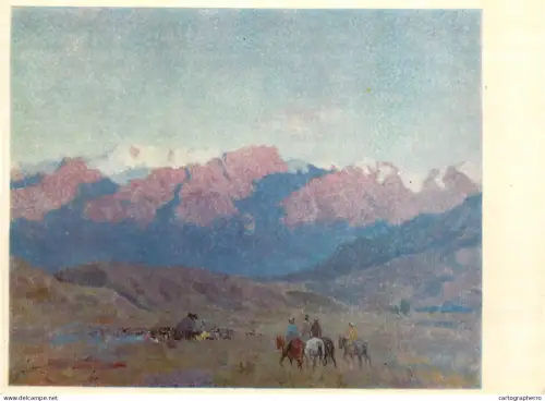 A5472 Fine art painting postcard S. A. TSCHUIKOW Landscape
