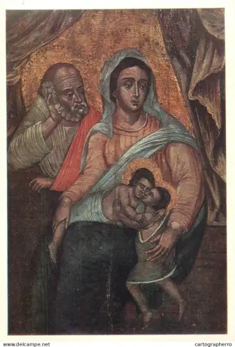 A5471 Fine art painting postcard Holy Family