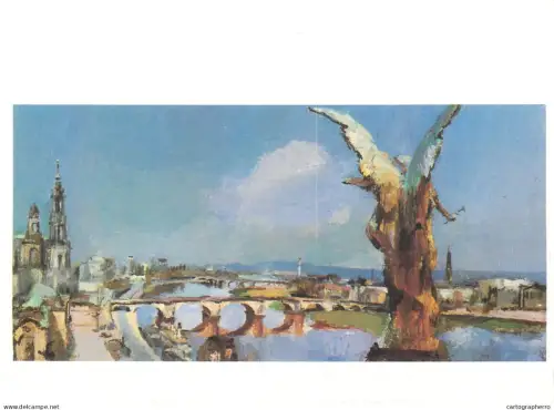 A5471 Fine art painting postcard Siegfried Klotz Dresden