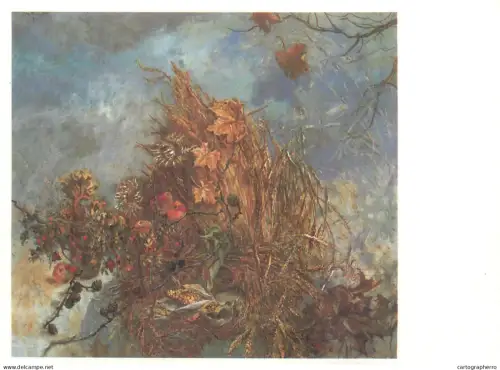 A5471 Fine art painting postcard Otto Knopfer late autumn