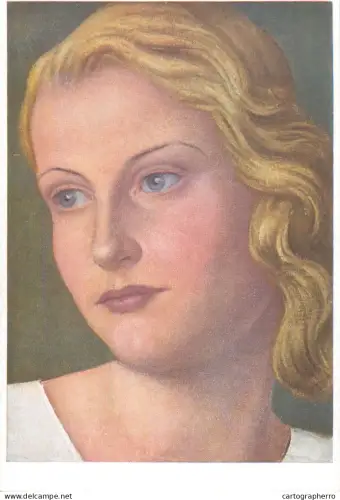A5471 Fine art painting postcard Bruno Breil Portrait of a girl