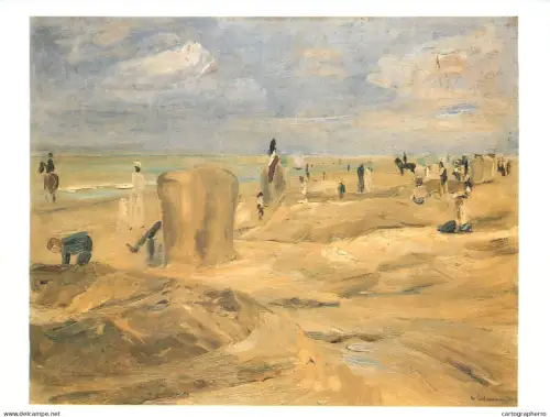A5471 Fine art painting postcard Max Liebermann Beach near Noordwijk