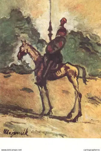 A5471 Fine art painting postcard Cyprian Majernik Don Quijote