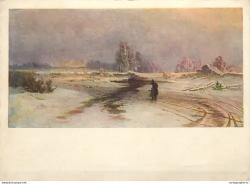A5470 Fine art painting postcard Fiodor Vasiliev The Thaw