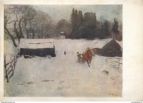 A5470 Fine art painting postcard S. V. Gerasimov Winter