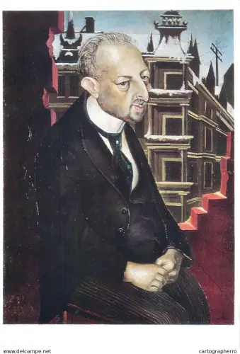 A5470 Fine art painting postcard Otto Dix portrait of Dr. Glaser