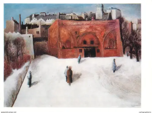 A5470 Fine art painting postcard Lutz Voigtman Kulisse magazine in Karl-Marx-Stadt