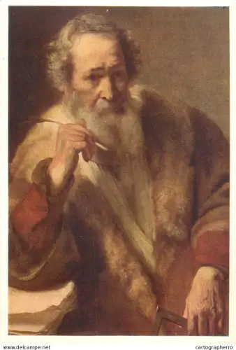 A5470 Fine art painting postcard REMBRANDT The architect