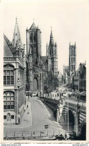 A5860 Belgium Gent Le Beffroi, Eglise Saint Nicolas et Eglise Saint Bavon