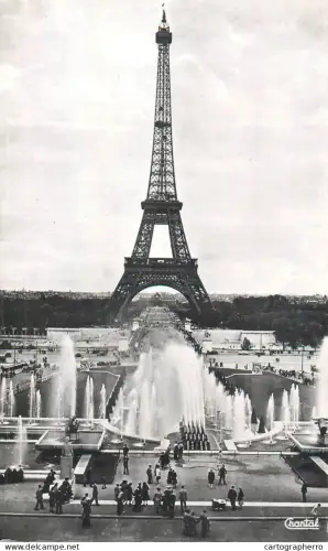A5860 France Paris La Tour Eiffel et les Fontaines du Palais Chaillot