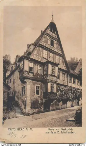 A5844 Germany Miltenberg am Main Haus am Marktplatz aus dem 16 Jahrhundert