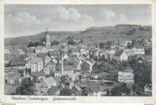 A5844 Czech Republic Becov nad Teplou / Petschau (Sudetengau) panorama
