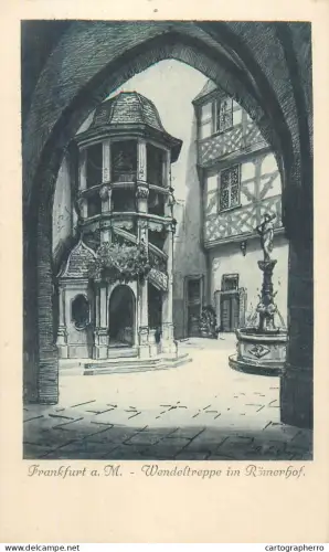 A5844 Germany Frankfurt am Main Wendeltreppe im Romerhof