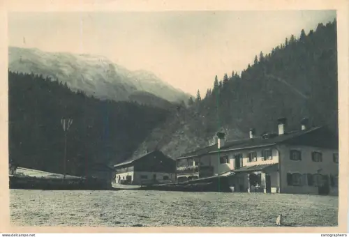 A5844 Germany Schloss Elmau Post Klais Gutshof und Gasthaus mit Wettersteinwand