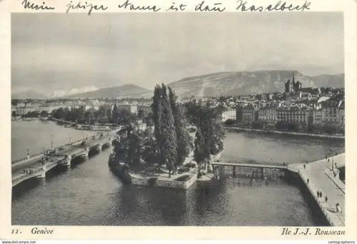 A5843 Switzerland Geneve Ile J.J Rousseau