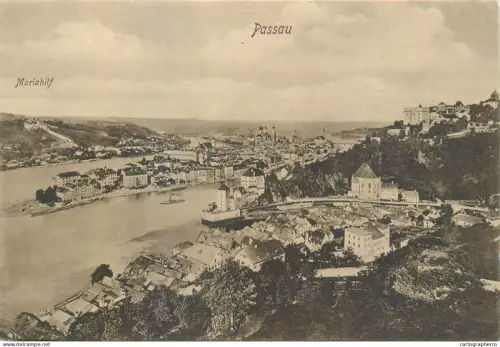 A5841 Germany Passau Mariahilf panoramic view