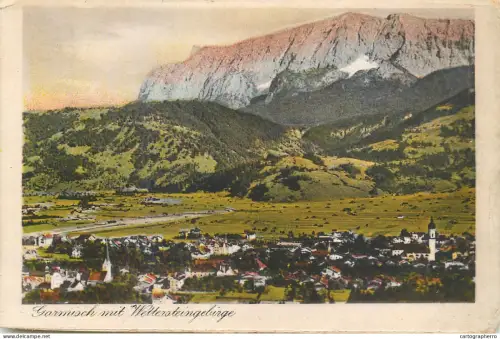 A5841 Germany Garmisch mit Wettersteingebirge panoramic view