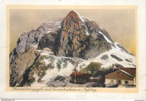 A5841 Germany Wendelsteingipfel mit Touristenhaus u. Aufstieg