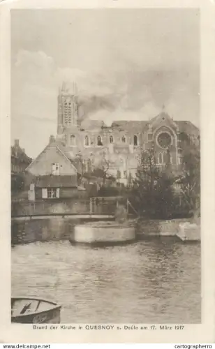 A5840 France Quesnoy Brand der Kirche