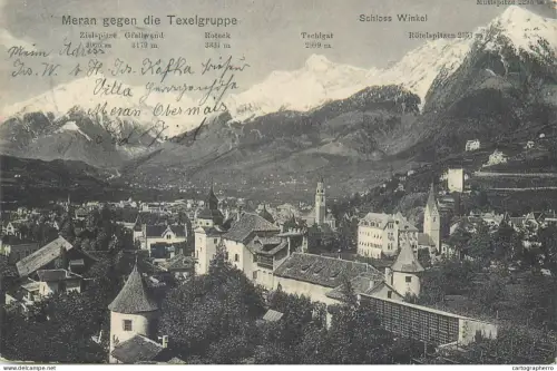 A5840 Italy Merano gegen die Texelgruppe Schloss Winkel