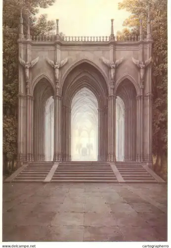 A5429 Fine art Karl Eduard Friedrich Schinkel Project for a funeral chapel for Queen Louise