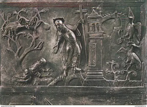 A5429 Fine art Cathedral detail bronze door detail bishop Bernaward