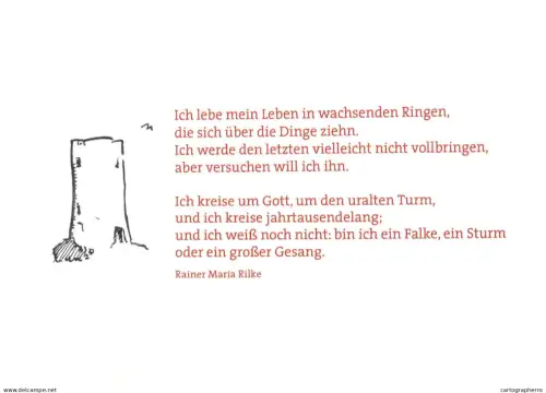 A5429 Fine art Rainer Maria Rilke I live my life