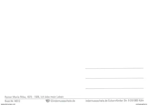 A5429 Fine art Rainer Maria Rilke I live my life
