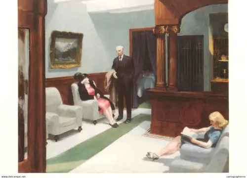 A5429 Fine art Edward Hopper Hotel Lobby