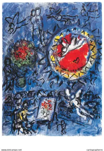 A5429 Fine art Marc Chagall The red sun