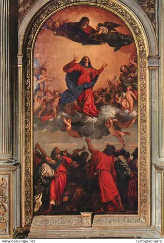 A5427 Religious fine art postcard Assumption of the Virgin Basilica di Santa Maria Gloriosa dei Frari