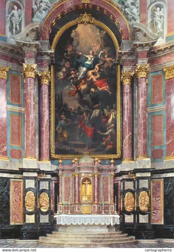 A5427 Religious fine art postcard the main altar of Ettal Abbey