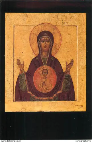 A5427 Religious fine art postcard The Mother of God "of the Sign" in Novgorod