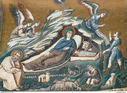 A5427 Religious fine art postcard The Nativity by Pietro Cavallini