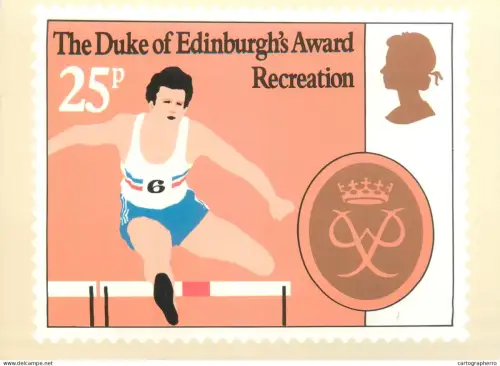 A5426 British stamp designed postcard Philip Sharland Duke of Edinbgrugh's awards Recreation