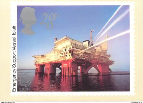 A5426 British stamp designed postcard Michael Taylor emmergency Support
